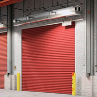 Porte à enroulement électrique en alliage d'aluminium, design moderne personnalisable, pour magasins, coupe-vent, antivol