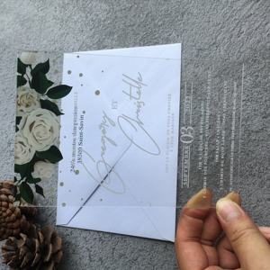 <span class=keywords><strong>Carte</strong></span> <span class=keywords><strong>d</strong></span>'invitation en acrylique velours vert émeraude de luxe avec enveloppe en velours feuille <span class=keywords><strong>carte</strong></span> de voeux impression personnalisée cartes acryliques - Product Image 3
