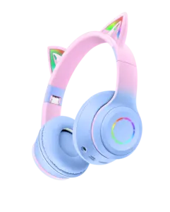 कान के बच्चों के लिए 2024 नए हेडफ़ोन, बिल्ली का हेडबैंड बिल्ली कान थोक प्यारा वायरलेस हेडसेट