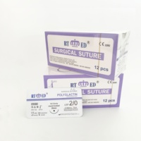 Sutures chirurgicales absorbables médicales POLYGLACTIN PGA 910 PGA PGLA avec aiguille usp 2-6/0
