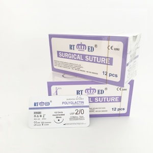 Y tế hấp thụ <span class=keywords><strong>polyglactin</strong></span> PGA 910 PGA pgla chỉ khâu phẫu thuật với kim USP 2-6/0 - Product Image 6