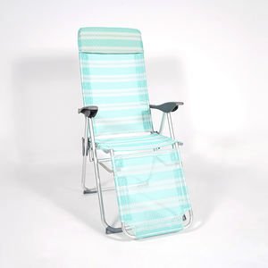 <span class=keywords><strong>Fauteuil</strong></span> inclinable de jardin pliable à 5 positions, gris, en <span class=keywords><strong>aluminium</strong></span>, <span class=keywords><strong>fauteuil</strong></span> inclinable portable, chaise de <span class=keywords><strong>camping</strong></span> pliable XL compacte - Product Image 2