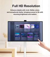 TV LCD Layar Sentuh Portabel Android Pintar 32 inci Harga Terbaik untuk Dalam Ruangan, Nirkabel, dengan Roda