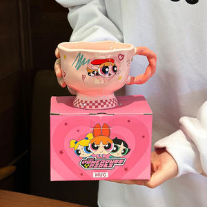 Powerpuff Girls Ceramic Mug <b>Pink</b> Cartoon Design With Handle For Home Use And Gifts - Product Image 5