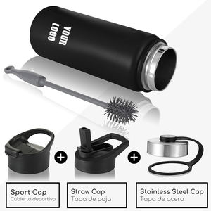 Botella de Agua Térmica de Acero Inoxidable de 1000 ml con Pajita, Portátil, a Prueba de Fugas, Libre de BPA, Segura para Niños, Apta para Agua Hirviendo, Ideal para Fiestas - Product Image 2