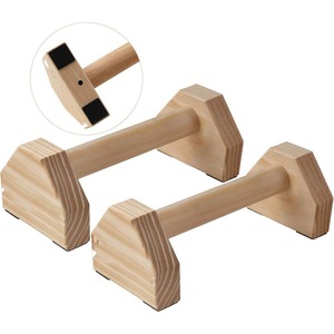 Wooden <b>Push</b>-<b>Up</b> <b>Bars</b> 20cm 30cm 40cm Anti-Slip Home Fitness Equipment - Product Image 1