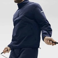 Veste coupe-vent légère en nylon pour homme, avec logo personnalisé OEM, tissage doux, fermeture éclair 1/4, coupe ample, avec poches zippées