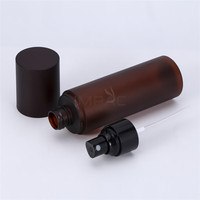 Flacon pulvérisateur en ambre givré, 30 ml, avec pompe à brouillard fin, pour voyage