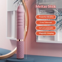 Vibrateur télescopique pour femmes, contrôle à un bouton, 45 points, silencieux, jouet sexuel pour adultes, vente en gros