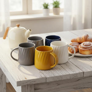Mug à café en grès céramique à motif dessin animé en relief créatif, couleur unie, sans danger pour les aliments, compatible lave-vaisselle, pour usage domestique et cadeaux d'affaires - Product Image 4