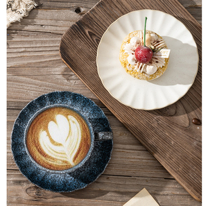 Mug Kopi Keramik, Piring Porselen, Cangkir Cappuccino, Aksesoris Bar Kopi yang Lucu, Mug Latte Buatan Tangan untuk Mocha, Kakao, Sereal, Kafe - Product Image 3
