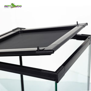 162 L PHK08 çift menteşe kapılar ve iki drenaj sürüngen kafesi ile Ultra net cam teraryum Habitat - Product Image 5