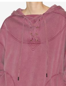 Sweat à capuche unisexe tendance et personnalisé, avec détails en fil métallique et cordons, coupe ample, en coton et polyester délavé, vente en gros - Product Image 4