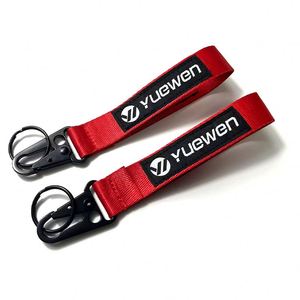 <b>Ribbon</b> Polyester Logo Motorcycle Straps Woven Embroidery Lanyard Wristlet Keychain - Product Image 3