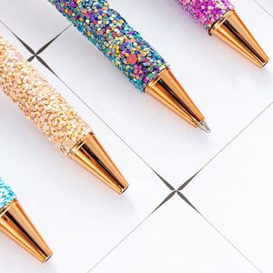 Elegant Push Button Glitter Gel Pen - Colorful Cartoon Design with Shimmering <b>Sequins</b> for Fun Promotions - Product Image 4
