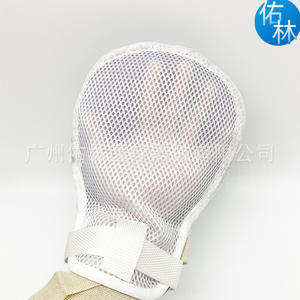 Guantes de sujeción Yolin azules, talla única, de malla polar, para pacientes postrados en cama, protección para las muñecas - Product Image 3