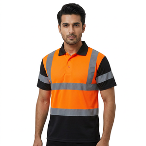 เสื้อโปโลทำงานแบบ unisex ขายดี ระบายอากาศได้ดี ผลิตจากโพลีเอสเตอร์/คอตตอน พิมพ์ลายด้วยความร้อน โลโก้สั่งทำได้ กันน้ำ ปลอดภัย - Product Image 1