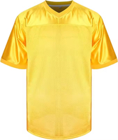 Ropa de calle OEM personalizada, camiseta de fútbol retro, camisetas de malla de fútbol americano, camiseta ajustada en blanco de gran tamaño