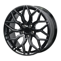 Nouvelles jantes en alliage d'aluminium noir machine finition argent, design maillé, 16-19 pouces, 4x100 5x114.3 PCD, 4 pièces MOQ M1053