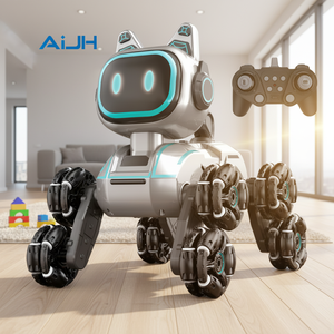 <span class=keywords><strong>Robot</strong></span> télécommandé à huit roues AiJH, logo personnalisé, 13 canaux, <span class=keywords><strong>robot</strong></span> chien électronique intelligent pour l'éducation, jouet de cascades RC - Product Image 1