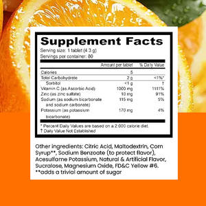 Toptan OEM Premium C vitamini % efervesan tabletler şekersiz C vitamini desteği ile enerji ve antioksidan yaş tabletler için - Product Image 5