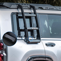 Nouvelle mise à niveau 2 pièces 4X4 Porte-bagages de toit tout-terrain Plateforme de toit Échelle latérale pliable pour Haval H9 2025 Accessoires
