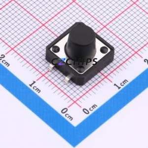 TS016-TBW1EH9.0 Tactile Switch SMD-4P,12x12mm Switch Single Pole Single Throw Round Button 1.8N Vertical Mount - Product Image 1