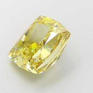 Diamante Amarillo Intenso de Corte Cojín de 6.3 Quilates VS1, Diamante Suelto Cultivado en Laboratorio para Joyería Fina de Diseñador - Product Image 2