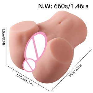 Masturbatore Maschile Realistico a Doppio Canale Vaginale e Anale, Vagina Tascabile 3D Testurizzata in TPE, Modello Corporeo Realistico, Confezione Discreta per Uomini - Product Image 2