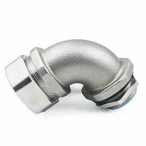 Hose Fitting 90 Degree Elbow Stainless Steel Cable Gland Waterproof Flexible Brass Hose Fitting Conduit Connector Cheap Price