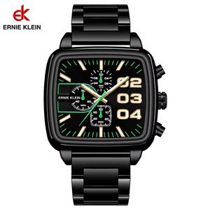 Luxury Men's Quartz Wristwatch <b>Square</b> Dial Business Chronograph Luminous Hour Calendar Stainless Steel Band Custom Watch - Product Image 3