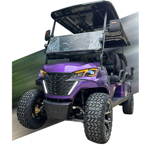 รถกอล์ฟแบบคลาสสิก4 + 2ที่นั่งที่ทันสมัยแบตเตอรี่ลิเธียม36V เชื้อเพลิงไฟฟ้าขายส่งรถกอล์ฟล่าสัตว์ - Product Image 5