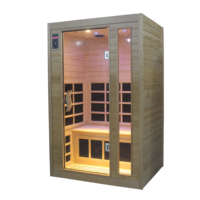 Diseño moderno Interior Personal Sauna Baño Barato Infrarrojo lejano Cabina de vapor seco con panel de control de computadora