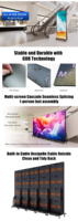 Affichage numérique intérieur pliable, écran d'affichage LED, Wifi 4G USB P1.8 P2 P2.5 P3, bannières LED pour fenêtres, mur vidéo