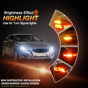 JIACHIダブルコンタクトデュアルビームW21/5W 7443 LEDスイッチバック、ホワイトレッドイエローカラーT20LED電球バックライト3030 SMD - Product Image 5