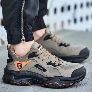 Chaussures de travail pour hommes, chaussures de sécurité anti-écrasement, anti-perforation, chaussures indestructibles, respirantes, confortables, avec protection des orteils en acier - Product Image 2