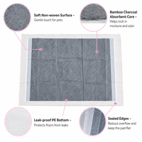 Tapis d'apprentissage pour chiots en charbon de bambou super absorbants, écologiques, jetables, anti-fuites et anti-odeurs