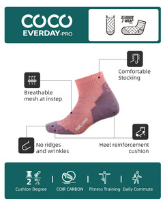 Chạy vớ cotton người đàn ông của phụ nữ <span class=keywords><strong>S</strong></span> đệm thoáng khí không có showanklecrew kháng khuẩn độ ẩm Wicking vớ <span class=keywords><strong>S</strong></span> - Product Image 2