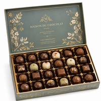 Luxuriöse Milchschokoladen-Snack-Geschenkbox Blumendesign Goldfolie UV-Beschichtung Recycelbares Kunstpapier Starre Anpassbare Form