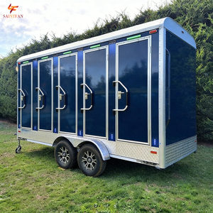 Bagno Mobile Prefabbricato in Acciaio, Doccia Ecologica, Toilette Portatile Resistente, Design Tropicale per Matrimoni e Hotel - Product Image 1