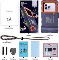 Funda Impermeable para Teléfono ShellBox IP68, Botón Físico para Cámara, Ventilación de Aire, Resistente a Golpes, Soporte Universal para Selfie Stick y Trípode