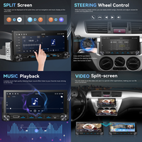 Autoradio Android Podofo 4+64G 1 Din avec écran Incell de 6,86 pouces, audio de voiture, Carplay/Android Auto sans fil, GPS, WiFi, clavier piano, OEM/ODM