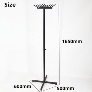 חנות מותאם אישית סלון אדם מסלון שיער פאה הרחבות אחסון מתלה חזית הצמה חזית הצמה שיער גלם צרור מתכת עמדה - Product Image 4