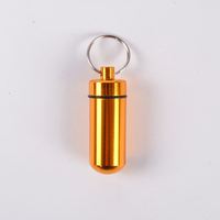 MM-APB003 17*50mm Bouchons d'oreilles anti-bruit avec joint torique, conteneur à pilules, porte-clés en aluminium
