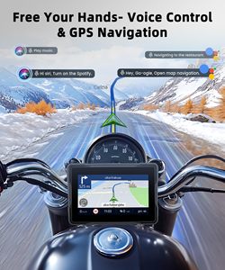 Écran tactile IPS 5 pouces sans fil pour moto, affichage Android pour voiture, navigation <span class=keywords><strong>GPS</strong></span>, caméra embarquée, compatible ODM/OEM - Product Image 3