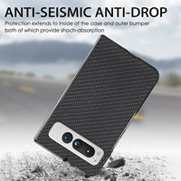 Coque de téléphone originale 2-en-1 Slim and Fit Fiber Pattern pour Google Pixel Fold PC Mobile Cover