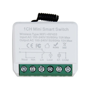 <span class=keywords><strong>Mini</strong></span> interrupteur intelligent WiFi 10A AC100-240V avec télécommande RF433 pour la domotique, contrôle des lumières et des ventilateurs - Product Image 2