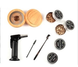 Cổ điển Bourbon Whiskey smoker Infuser Kit thân thiện với môi gỗ cũ thời Cocktail đánh bóng Whiskey Martini Maker hộp <span class=keywords><strong>Bar</strong></span> công cụ - Product Image 2
