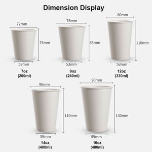 Custom Logo 12oz 10oz Disposable Single Wall Paper Cup Cold Hot Drinks <b>Coffee</b> Cup Full Logo <b>Print</b> Paper Shop for Promotion Gifts - Product Image 3
