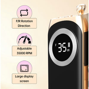 Pulidor de uñas eléctrico, kit de manicura y pedicura inalámbrico, taladro de uñas de escritorio portátil recargable, 35000RPM - Product Image 3